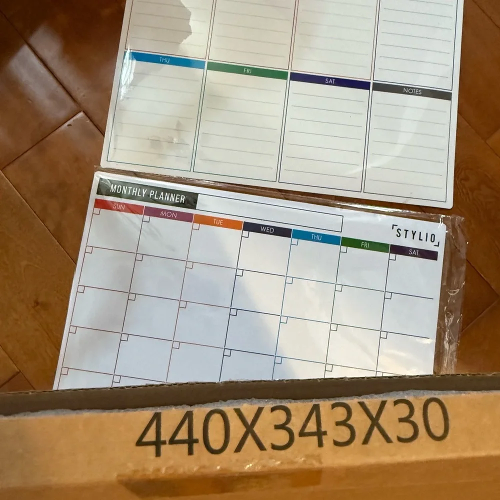 Monthly & Weekly Dry Erase Magnetic Calendar Whiteboard